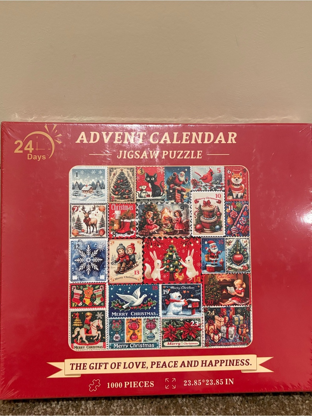 Advent Calendar Jigsaw Puzzle-Christmas 1000 Piece-The Gift of Love, Peace